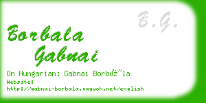 borbala gabnai business card